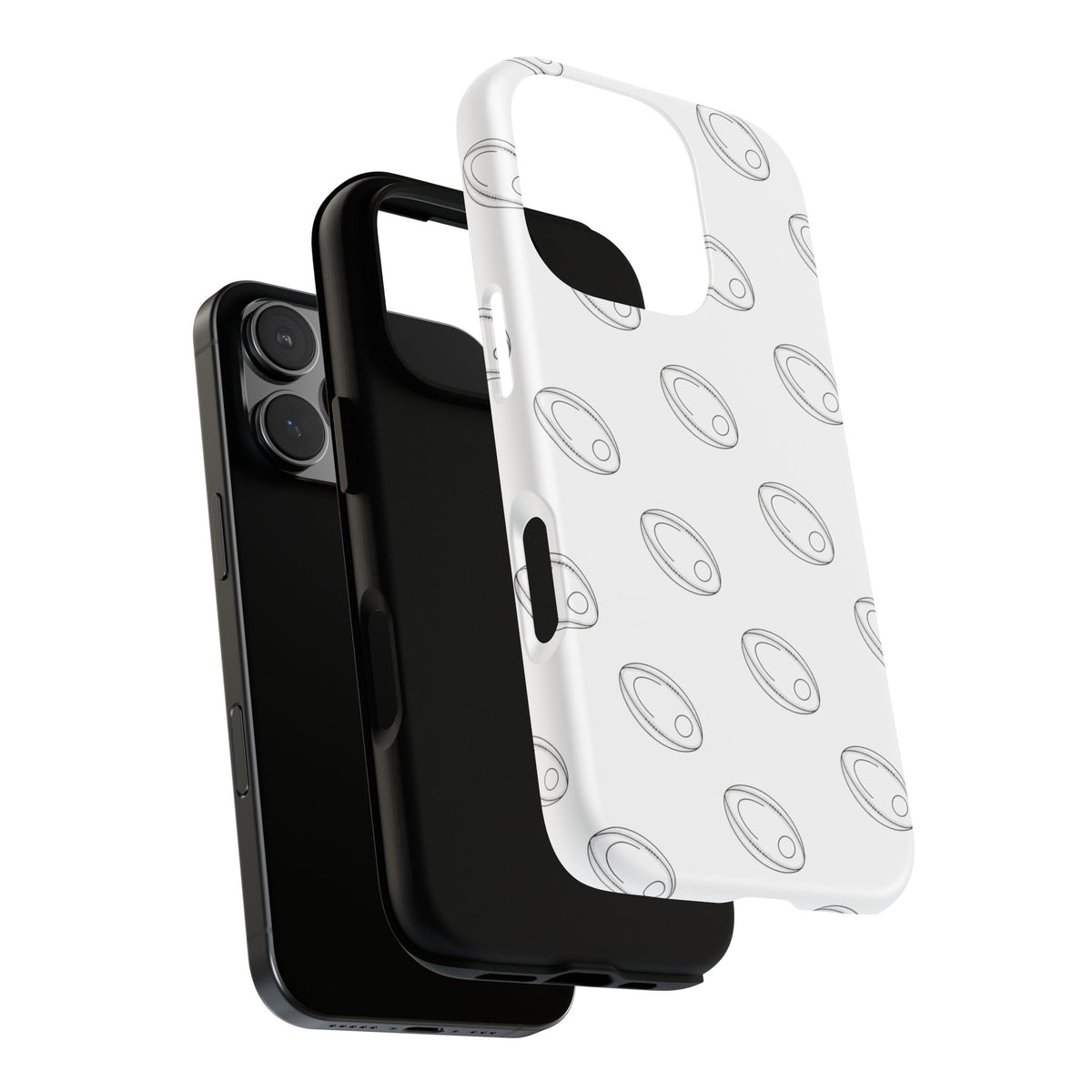 Phone Case, Rugby Ball Repeat design, Tough Case