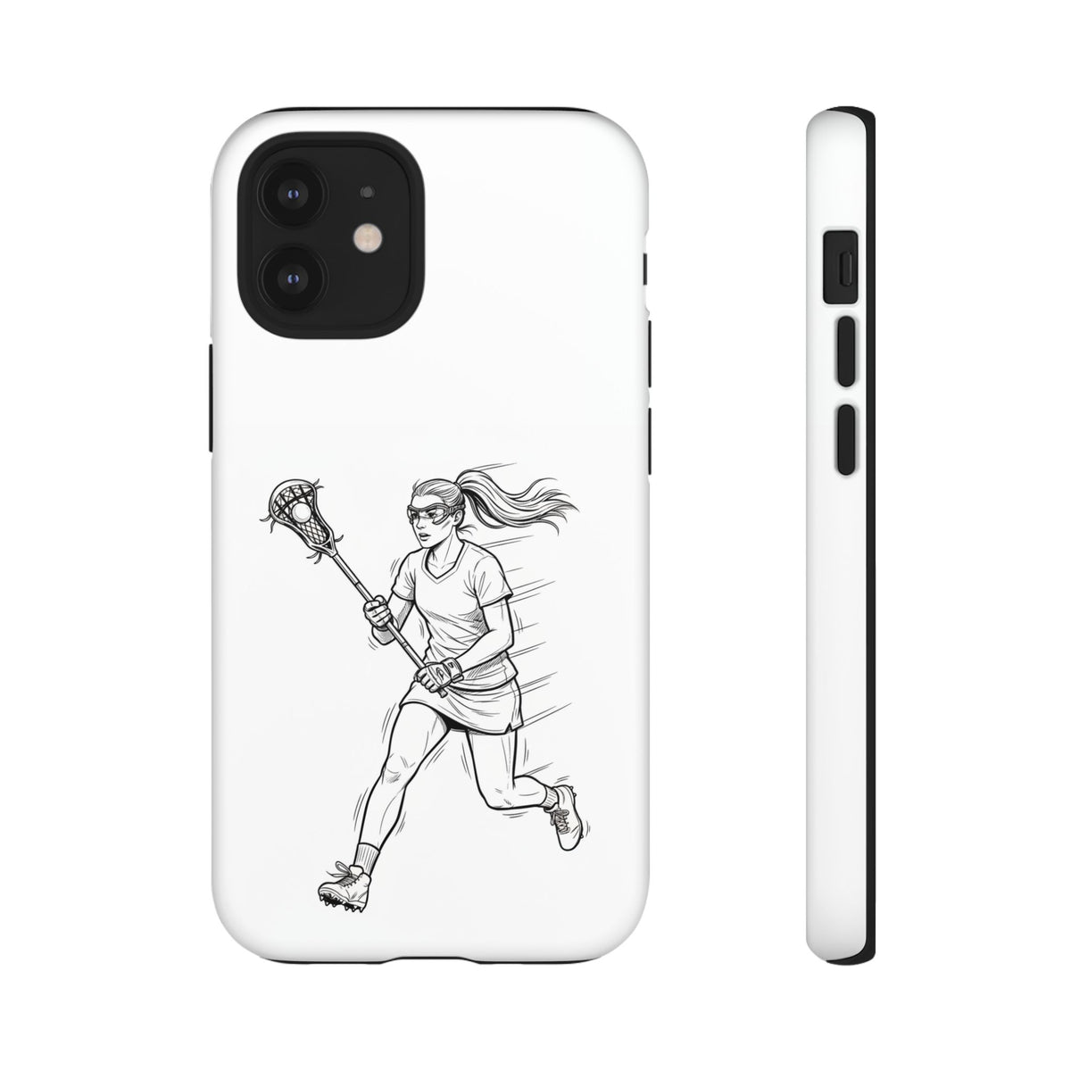 Phone Case, Lacrosse Player Sketch, Tough Case