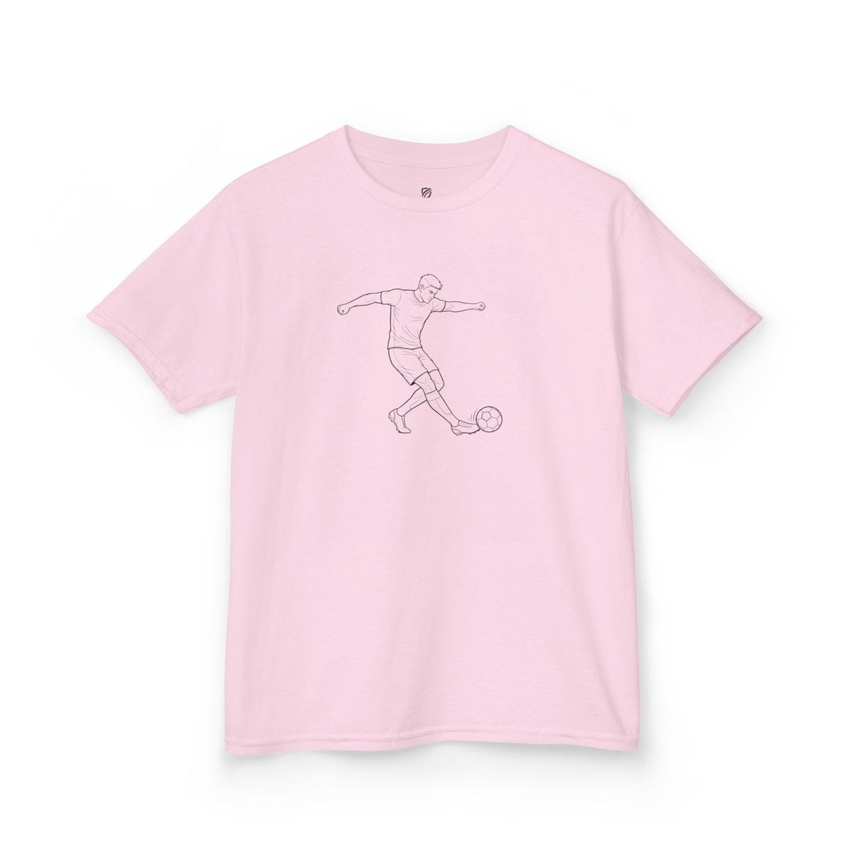 T Shirt Kids, Football, Free Kick minimalist sketch design, Cotton, Various Colours