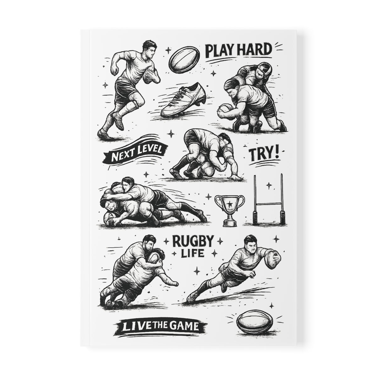 Notebook, Rugby Images design, A5, Softcover
