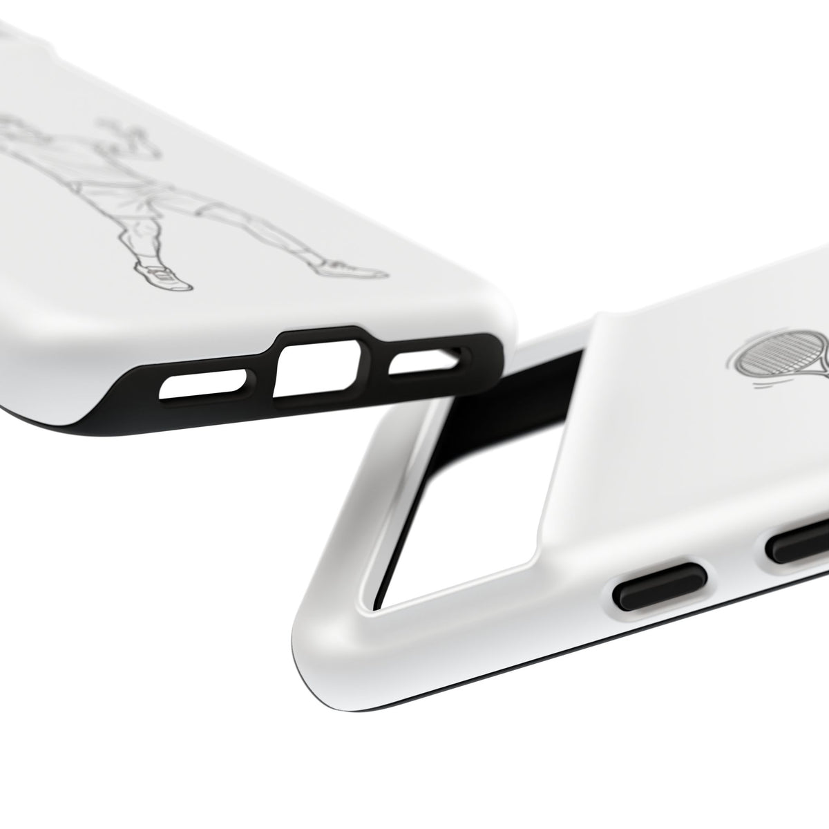 Phone Case, Racket Sports, Tennis Player overhead shot Design, Tough Case