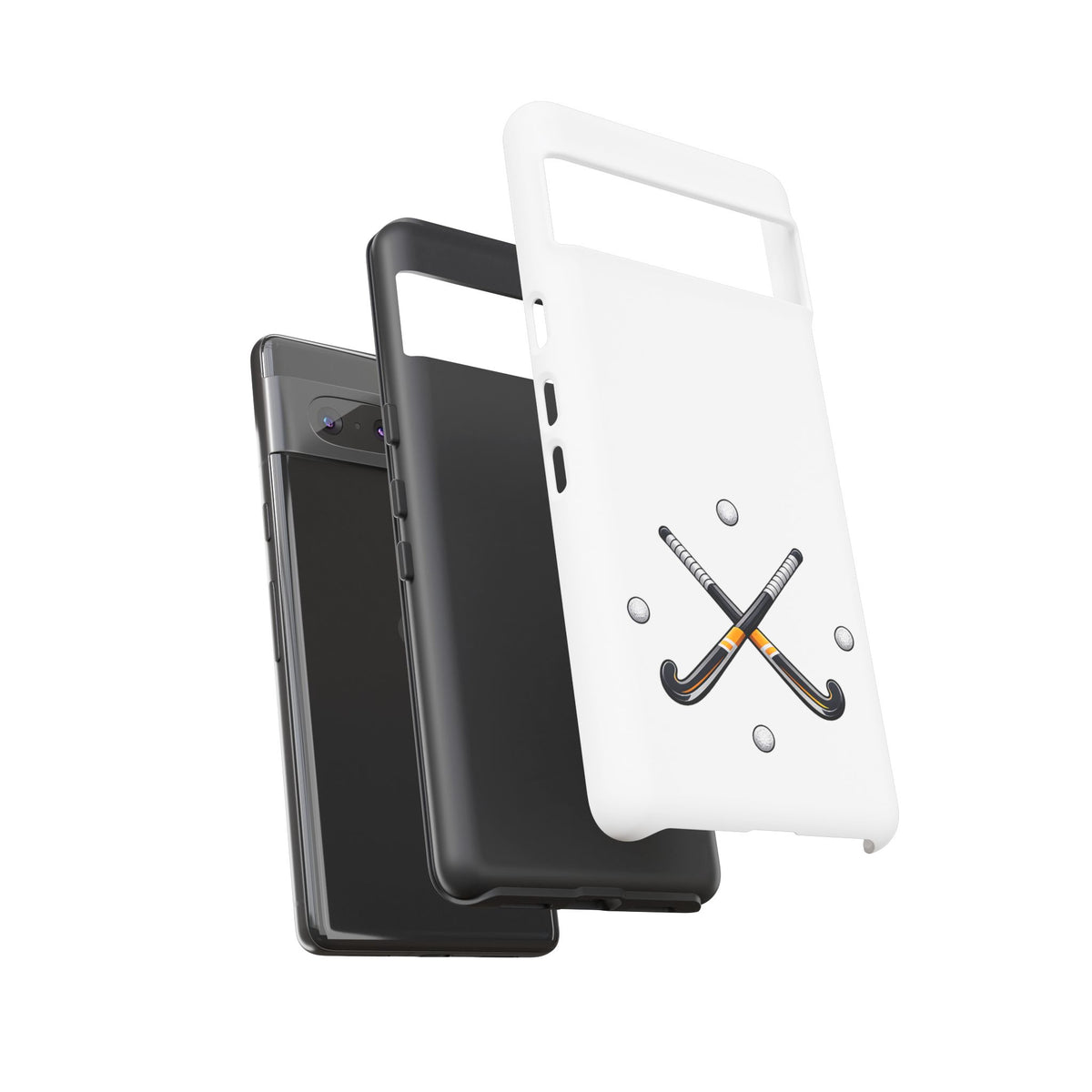 Phone Case, Hockey Crossed Sticks & Balls Design, tough Case