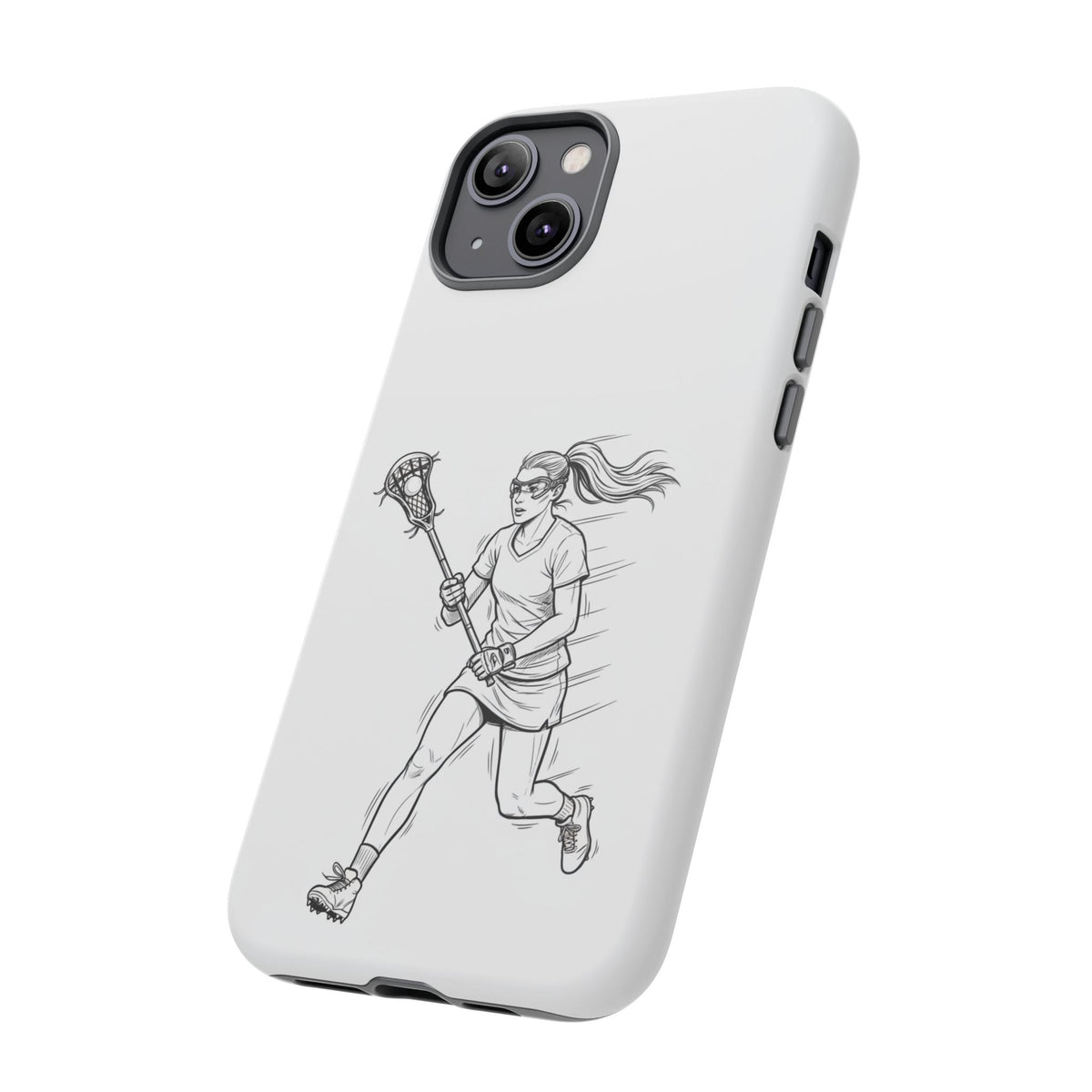 Phone Case, Lacrosse Player Sketch, Tough Case