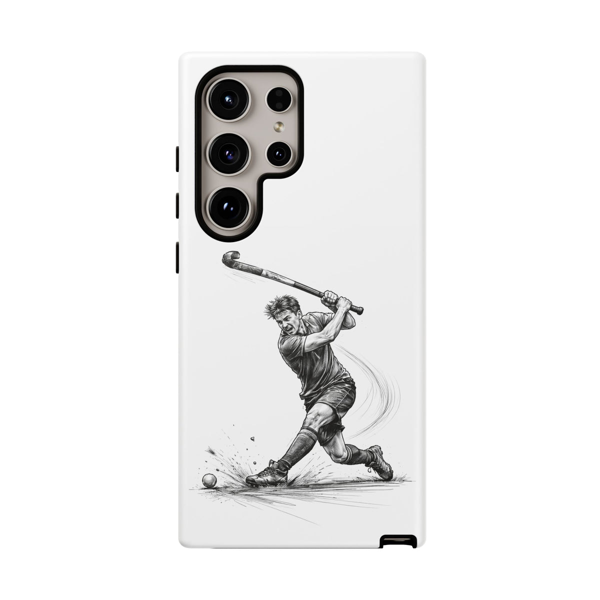 Phone case, Male Hockey Player Tomahawk Sketch,  Tough case