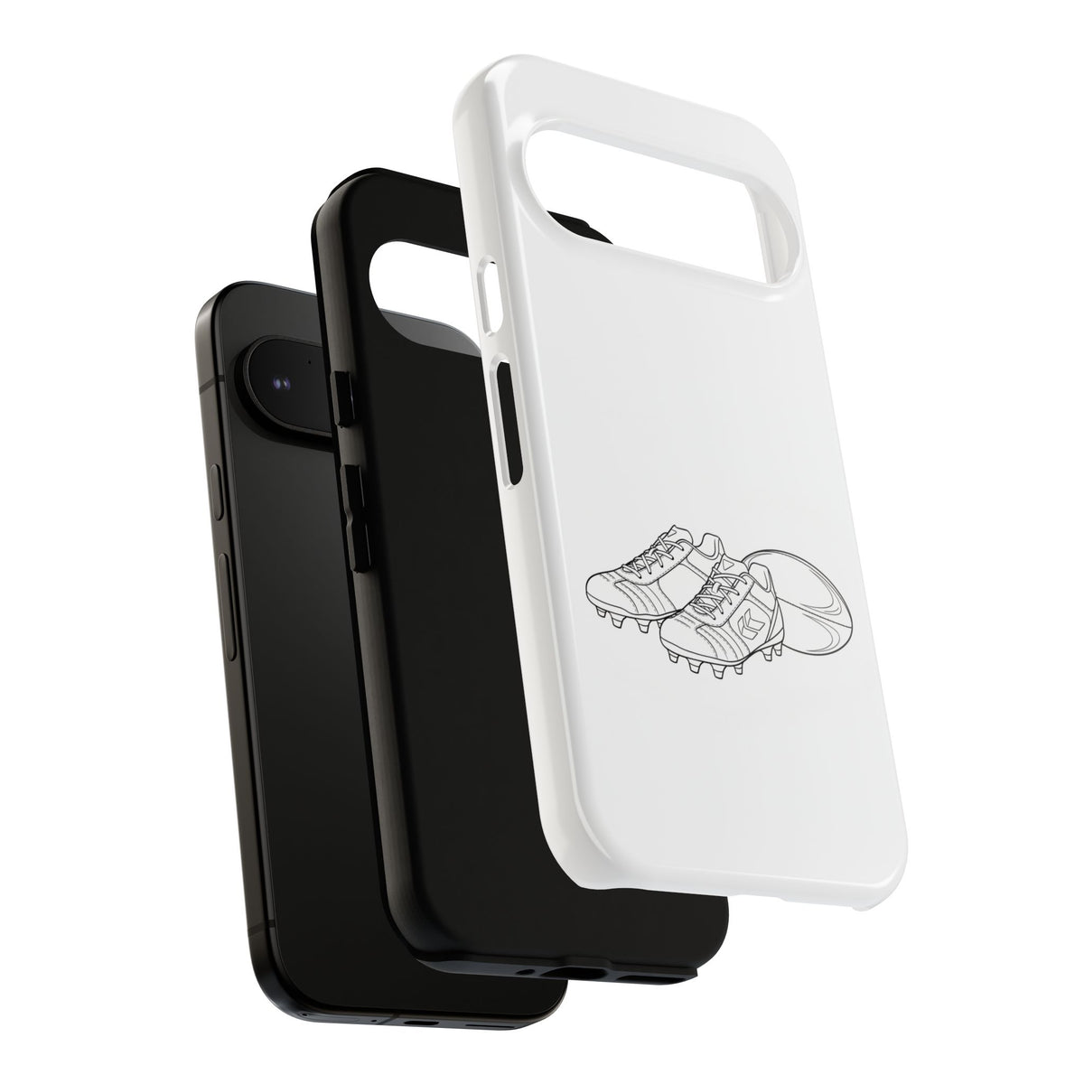 Phone Case, Rugby Ball & Boots Sketch, Tough Case