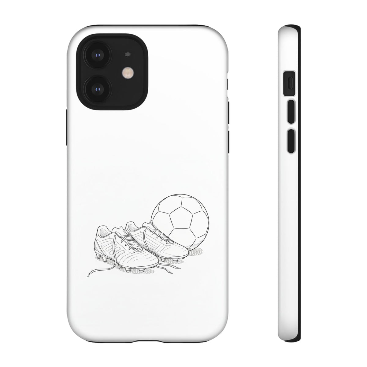 Phone Case, Football Boots & Ball Sketch , Tough Case