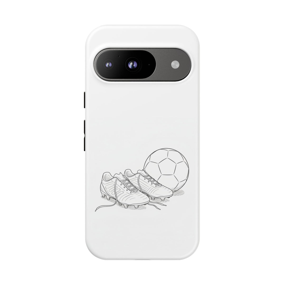Phone Case, Football Boots & Ball Sketch , Tough Case