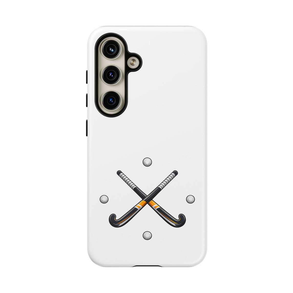 Phone Case, Hockey Crossed Sticks & Balls Design, tough Case