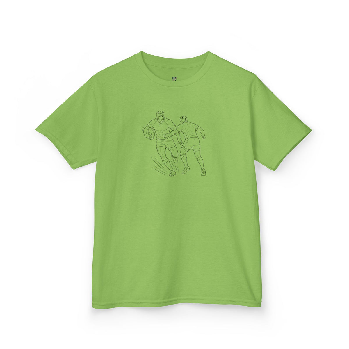 T Shirt Kids, Rugby players minimalist sketch design, Cotton, Various Colours