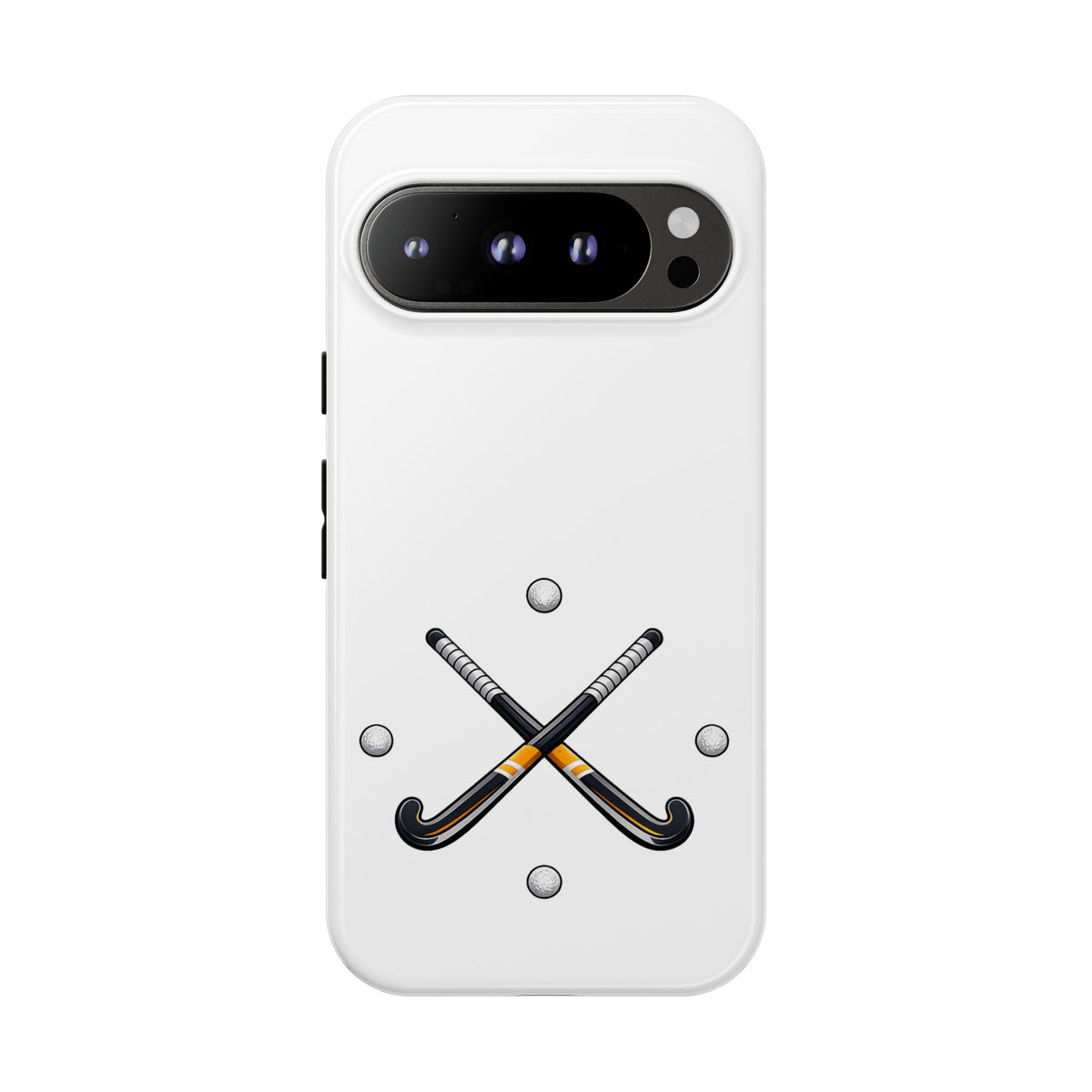 Phone Case, Hockey Crossed Sticks & Balls Design, tough Case