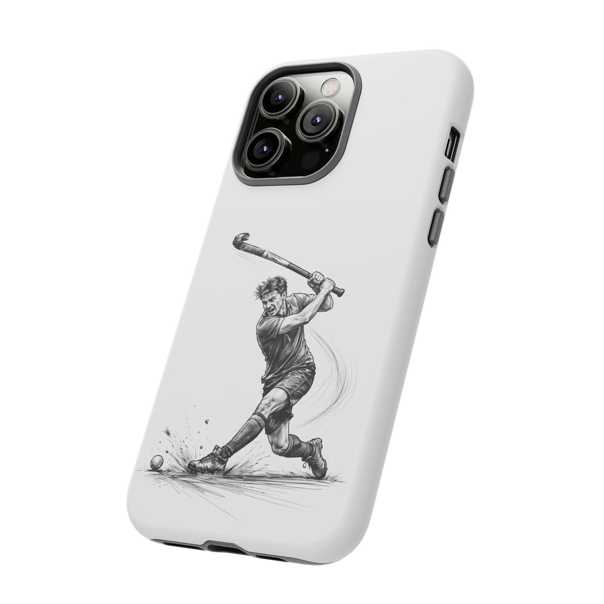 Phone case, Male Hockey Player Tomahawk Sketch,  Tough case