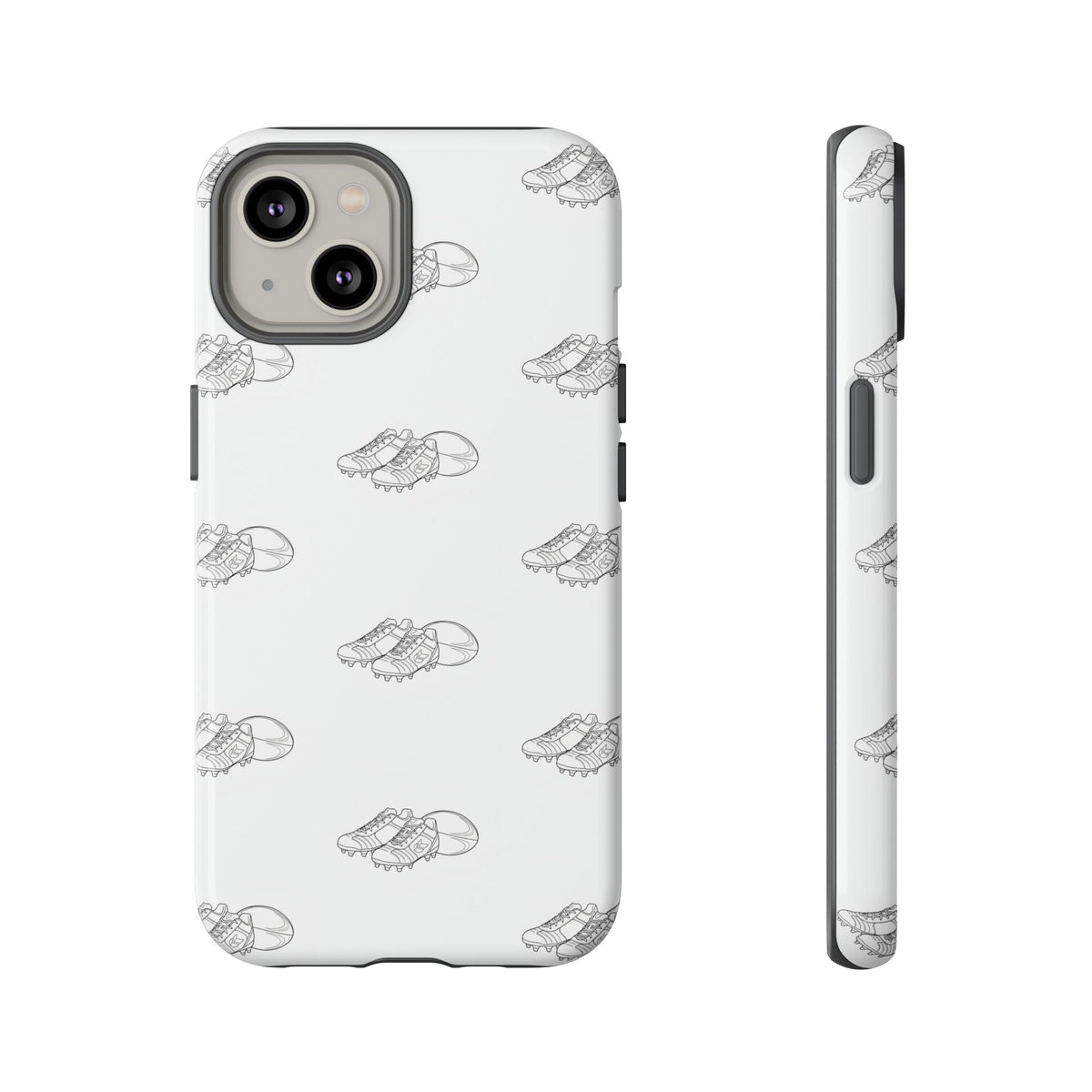 Phone Case Rugby Boots & Ball Repeat Pattern Tough Cases
