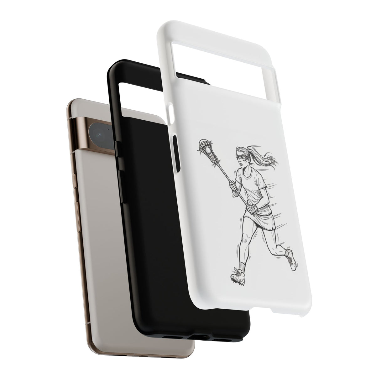 Phone Case, Lacrosse Player Sketch, Tough Case