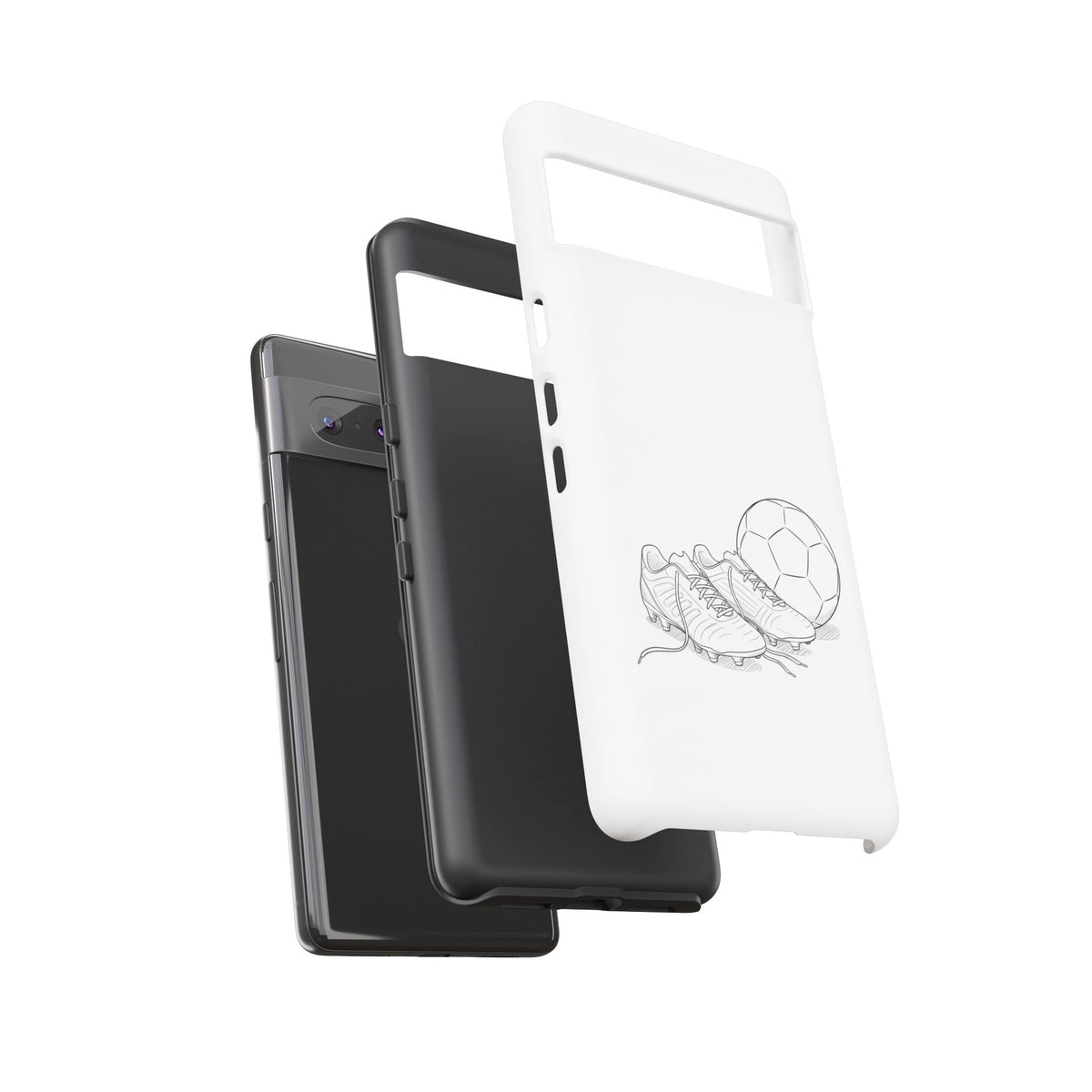 Phone Case, Football Boots & Ball Sketch , Tough Case