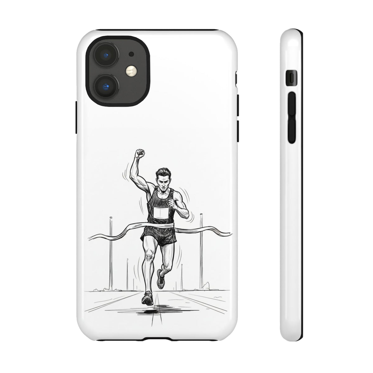 Phone Case, Running, finish line design, Tough Case