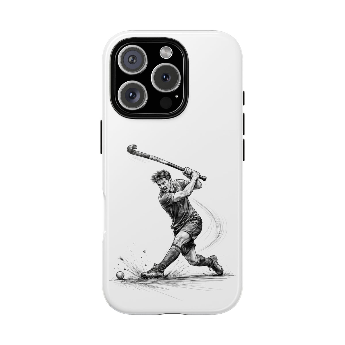 Phone case, Male Hockey Player Tomahawk Sketch,  Tough case