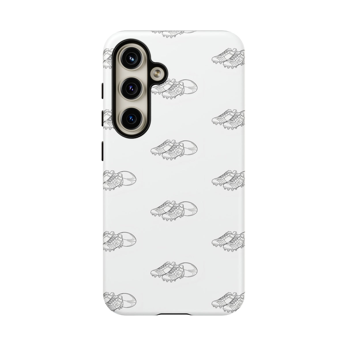 Phone Case Rugby Boots & Ball Repeat Pattern Tough Cases