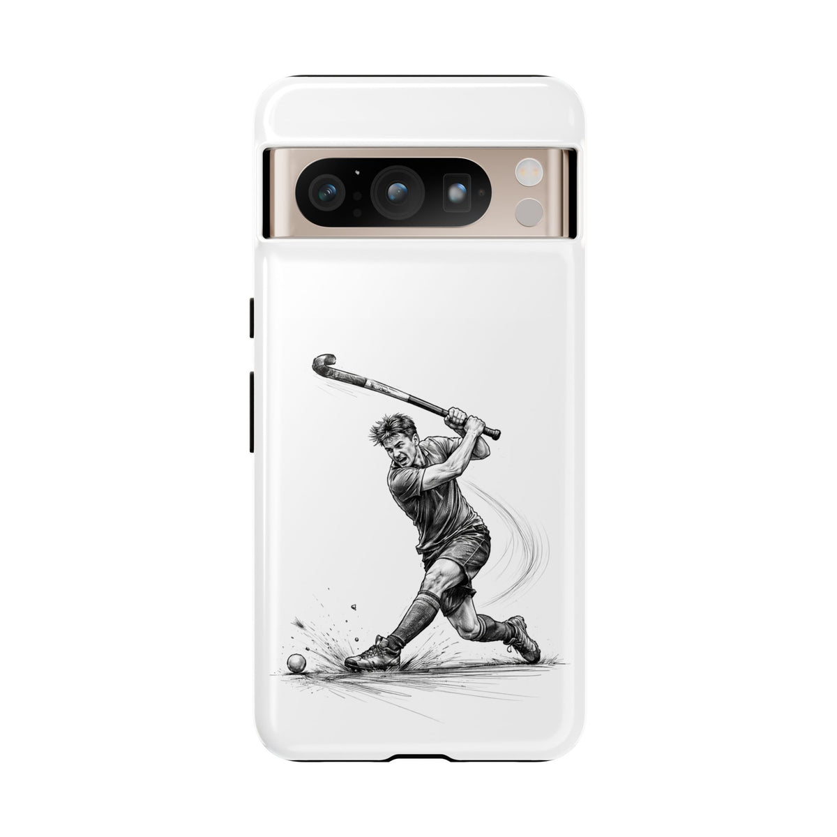 Phone case, Male Hockey Player Tomahawk Sketch,  Tough case
