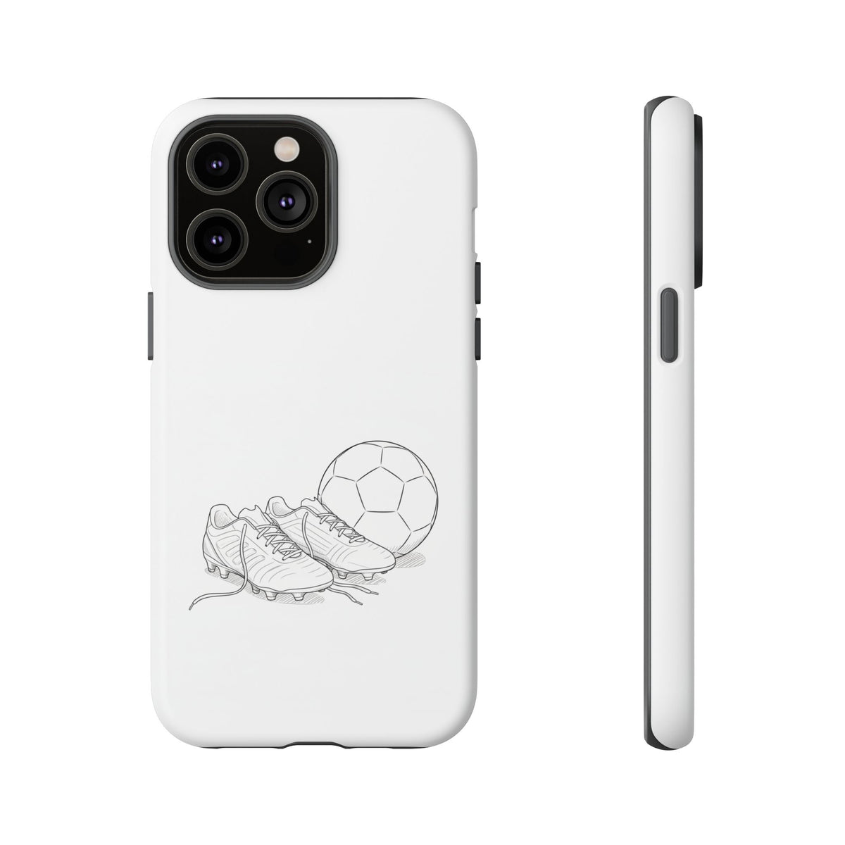 Phone Case, Football Boots & Ball Sketch , Tough Case