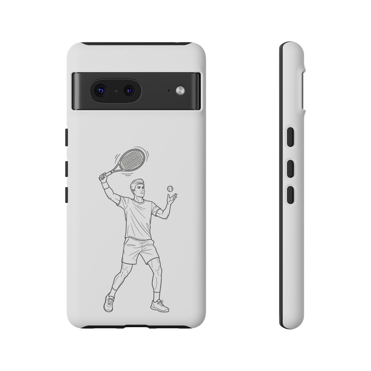Phone Case, Racket Sports, Tennis Player overhead shot Design, Tough Case