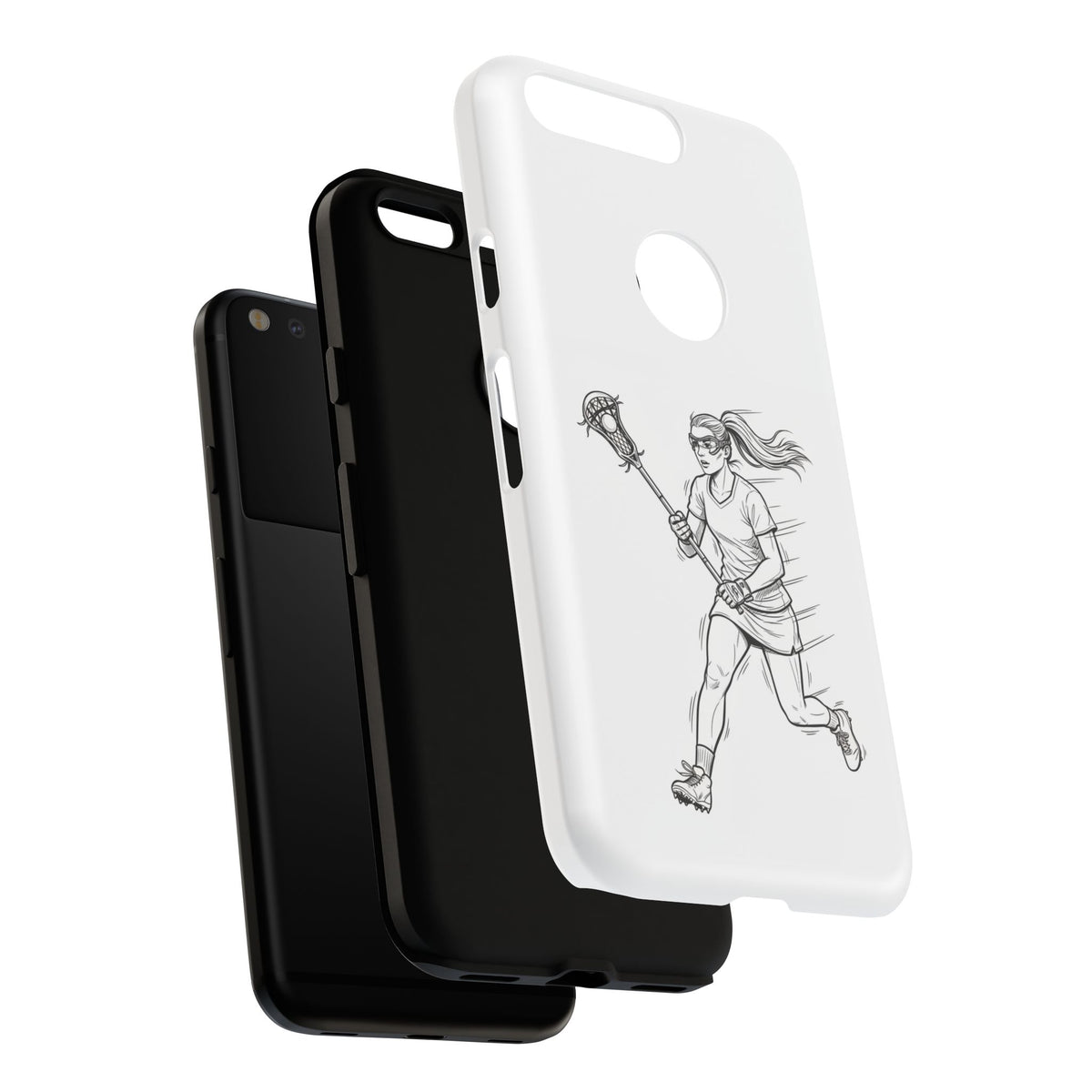Phone Case, Lacrosse Player Sketch, Tough Case