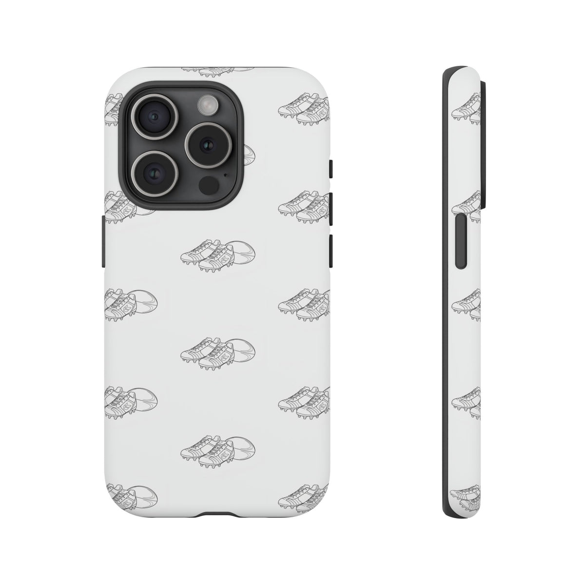 Phone Case Rugby Boots & Ball Repeat Pattern Tough Cases