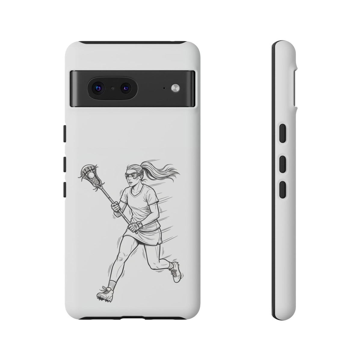Phone Case, Lacrosse Player Sketch, Tough Case