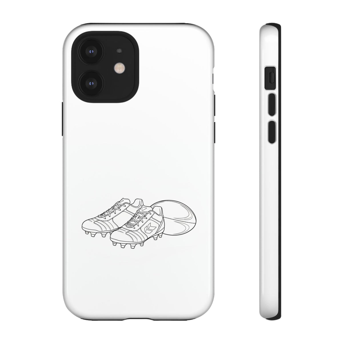 Phone Case, Rugby Ball & Boots Sketch, Tough Case