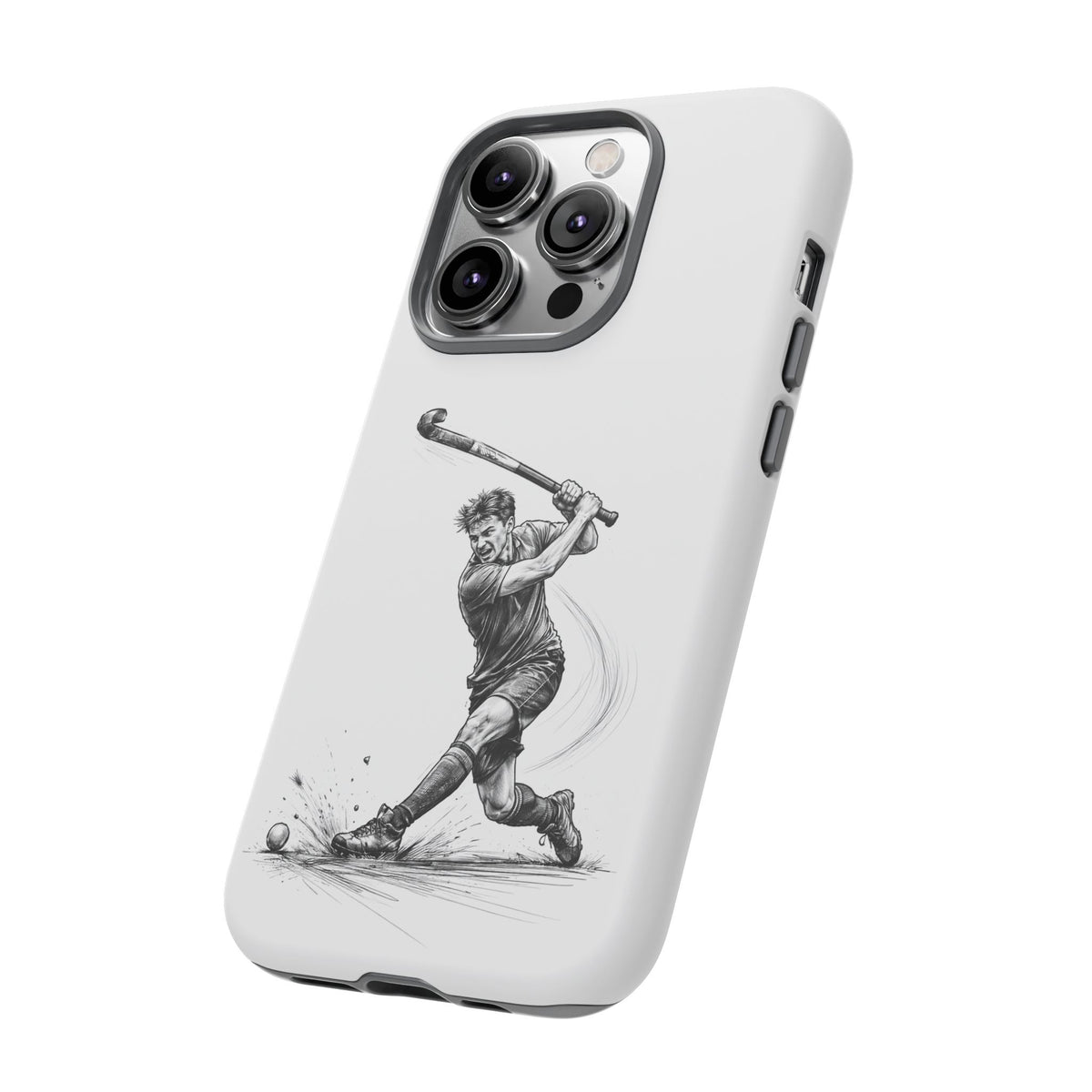 Phone case, Male Hockey Player Tomahawk Sketch,  Tough case