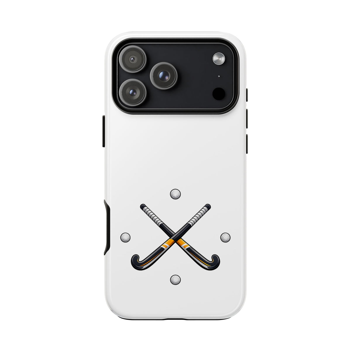 Phone Case, Hockey Crossed Sticks & Balls Design, tough Case