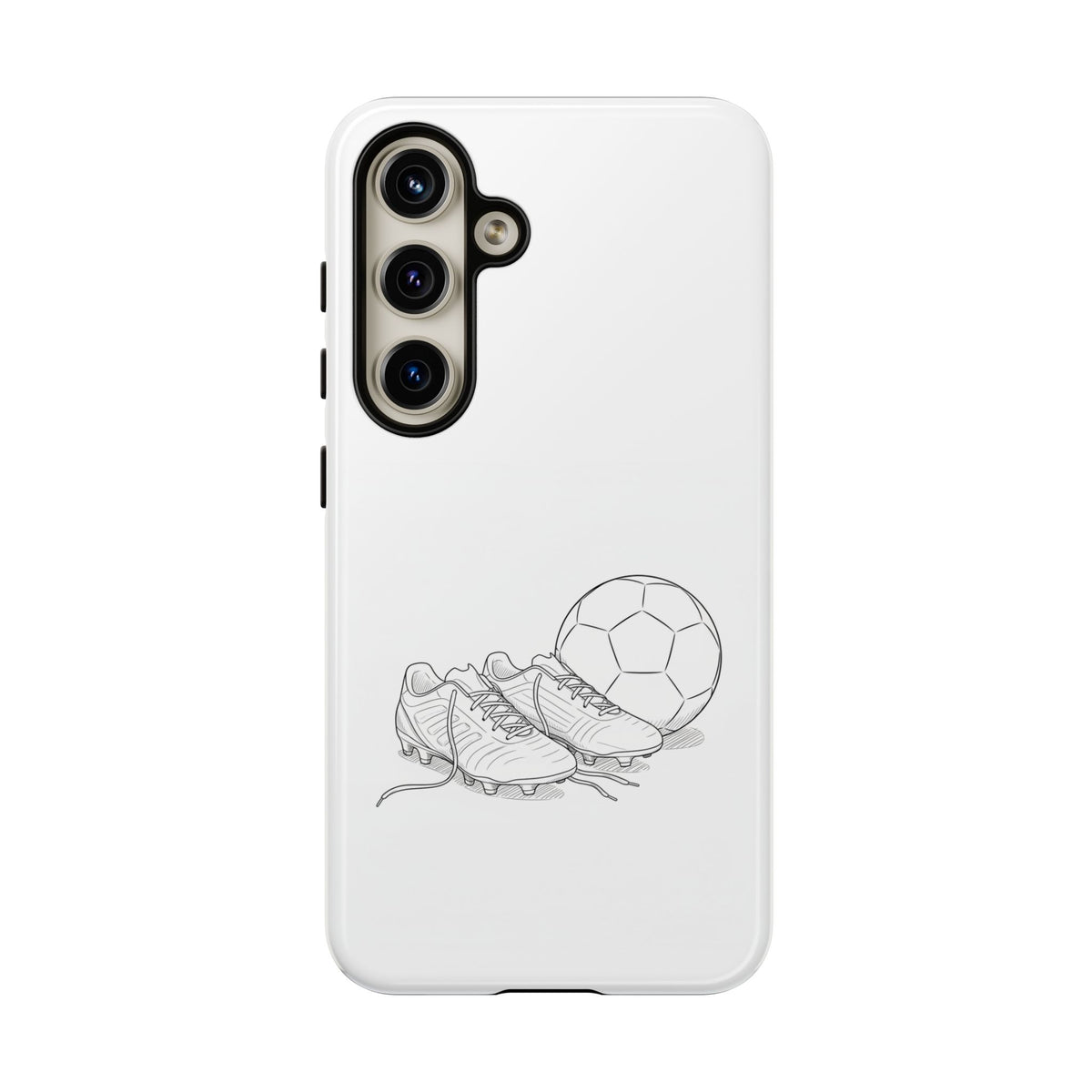 Phone Case, Football Boots & Ball Sketch , Tough Case