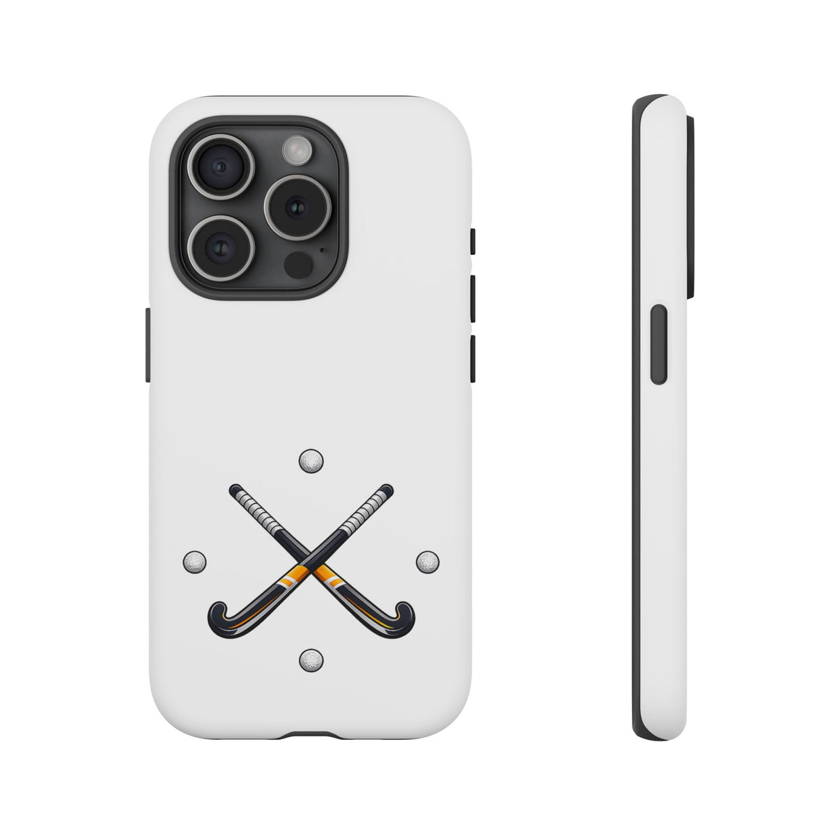 Phone Case, Hockey Crossed Sticks & Balls Design, tough Case