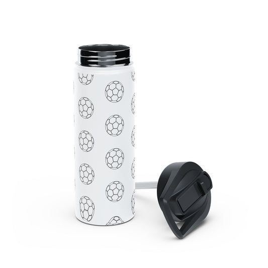 Water Bottle, Football repeat pattern design, Stainless Steel