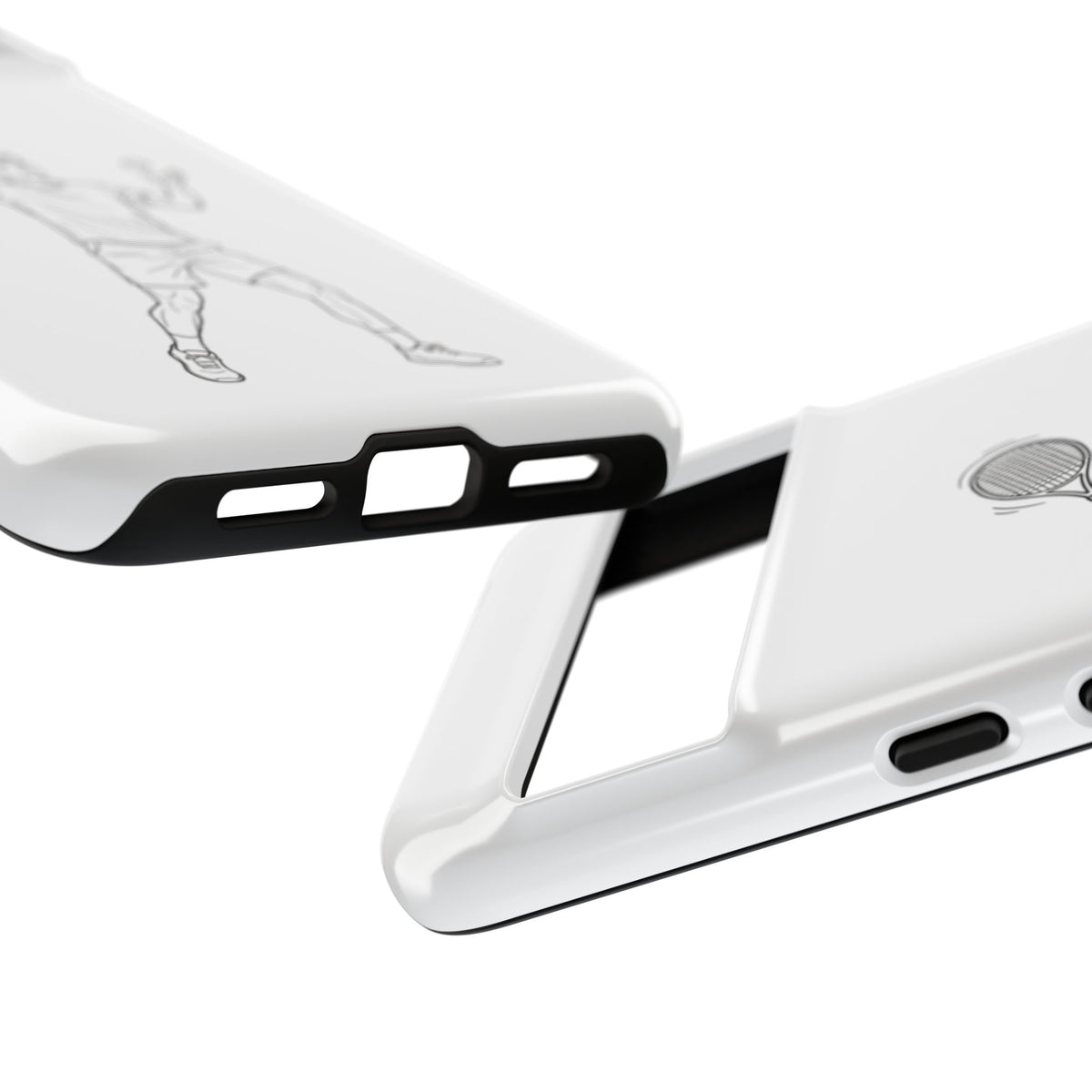 Phone Case, Racket Sports, Tennis Player overhead shot Design, Tough Case