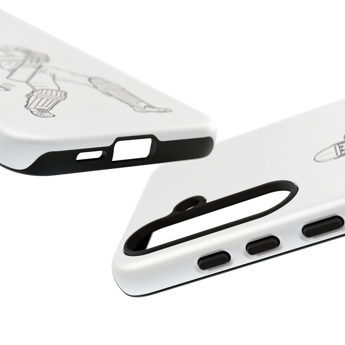 Phone Case, Cricket Batsman Sketch, Tough Case