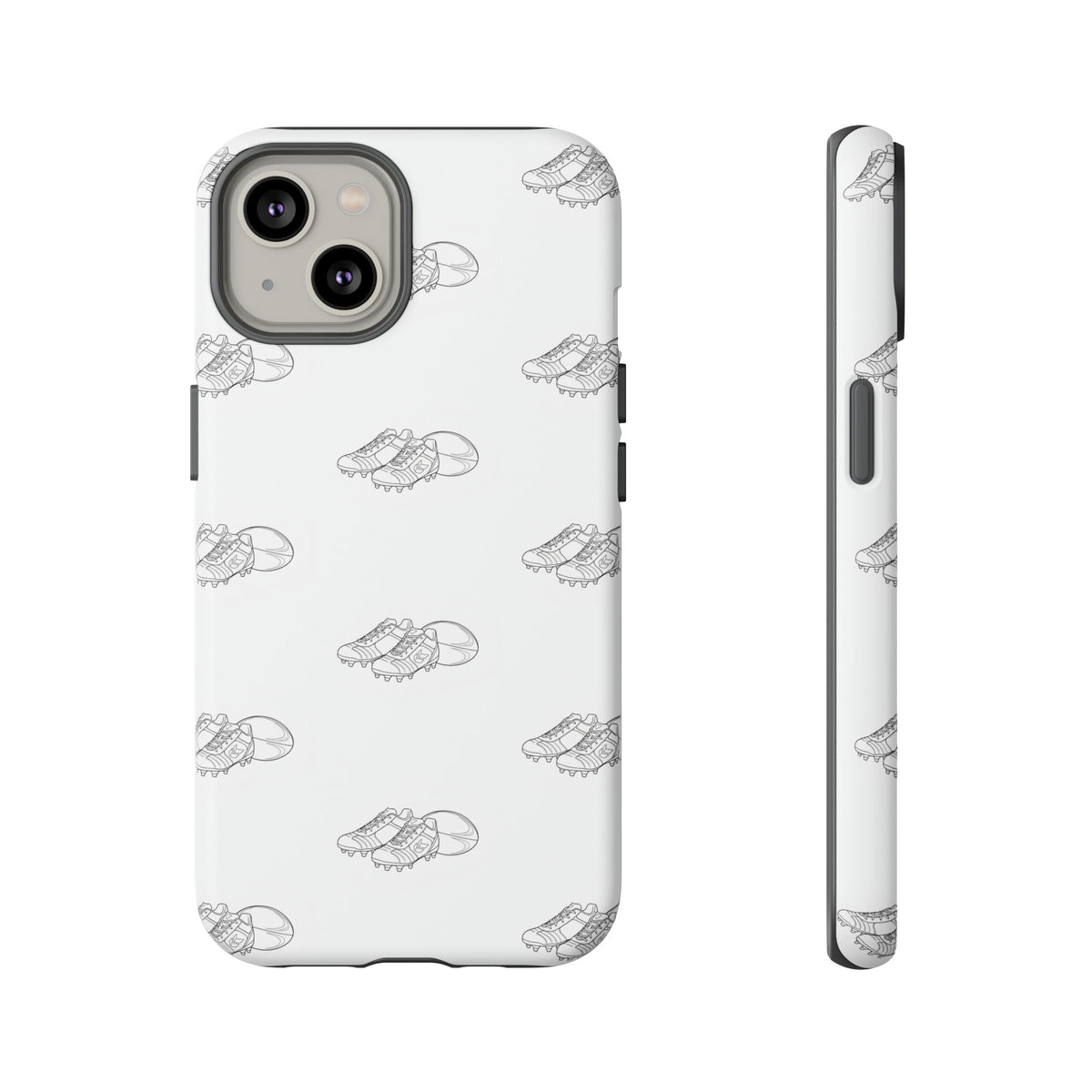 Phone Case Rugby Boots & Ball Repeat Pattern Tough Cases