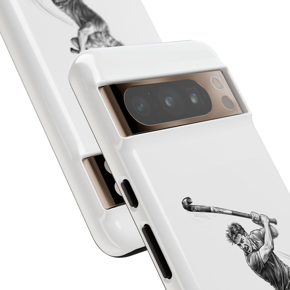 Phone case, Male Hockey Player Tomahawk Sketch,  Tough case