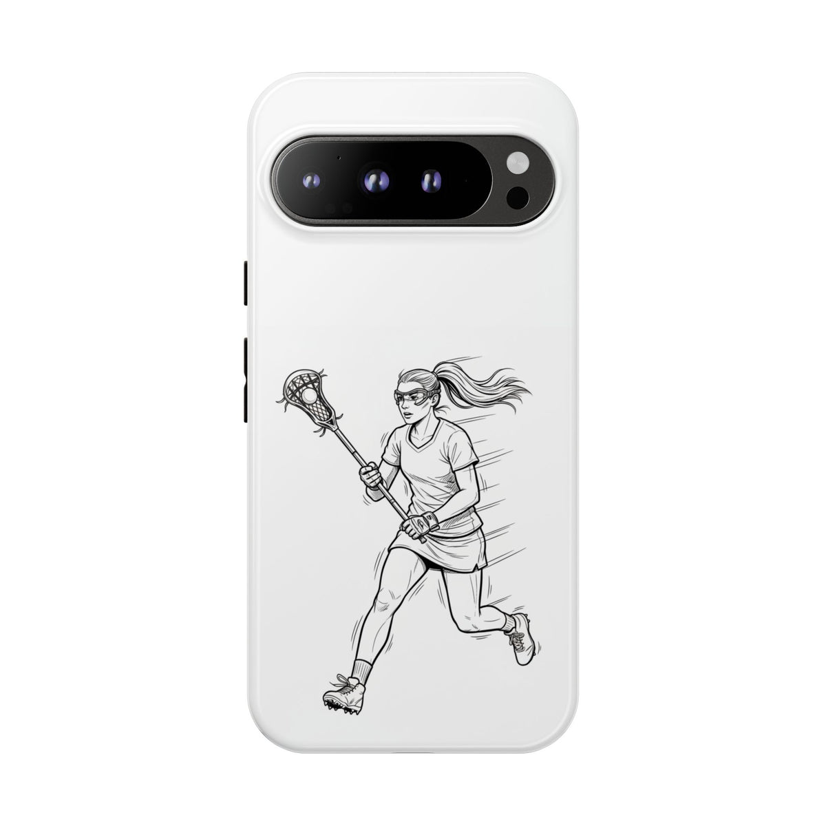Phone Case, Lacrosse Player Sketch, Tough Case