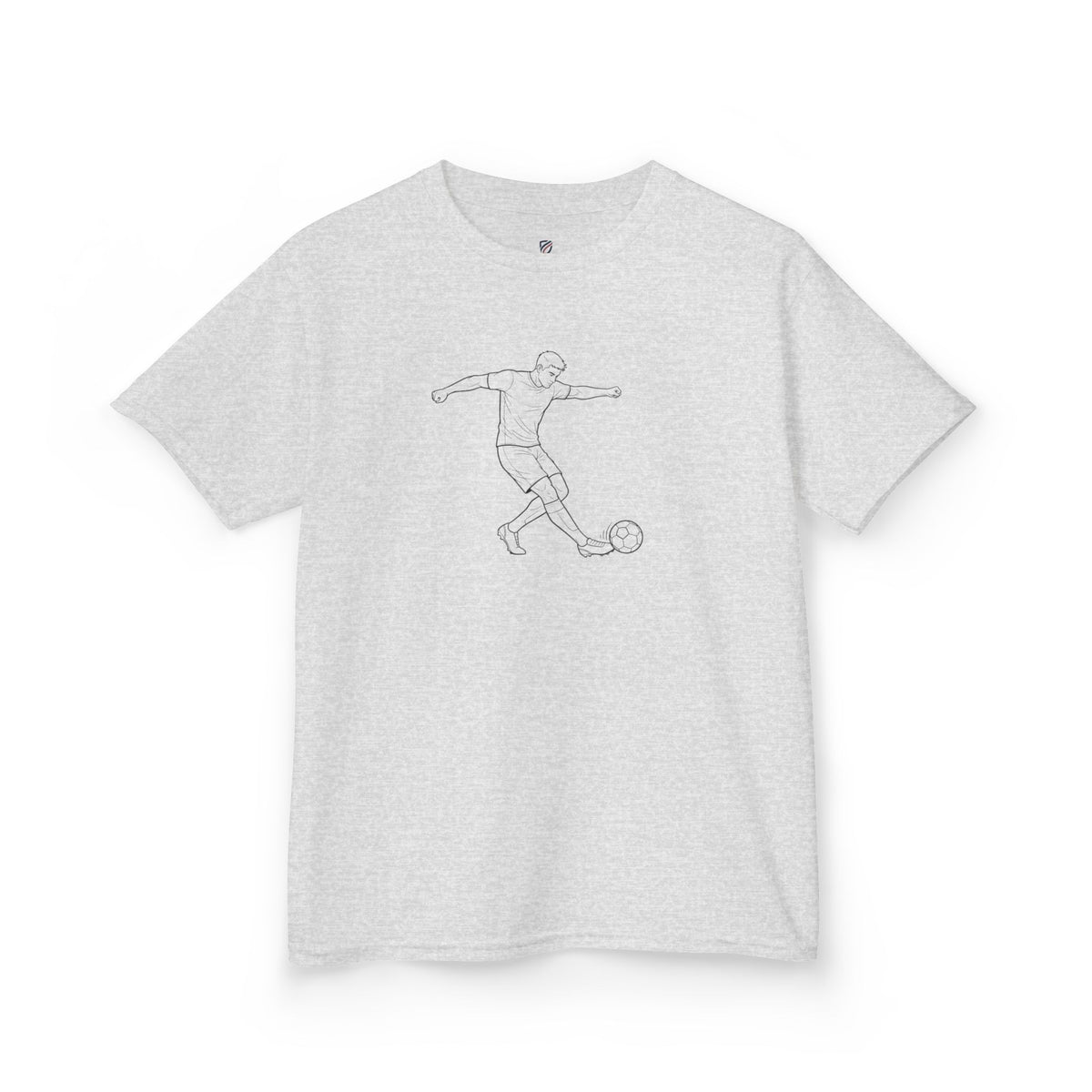 T Shirt Kids, Football, Free Kick minimalist sketch design, Cotton, Various Colours
