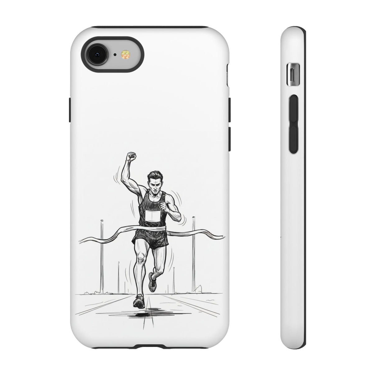Phone Case, Running, finish line design, Tough Case
