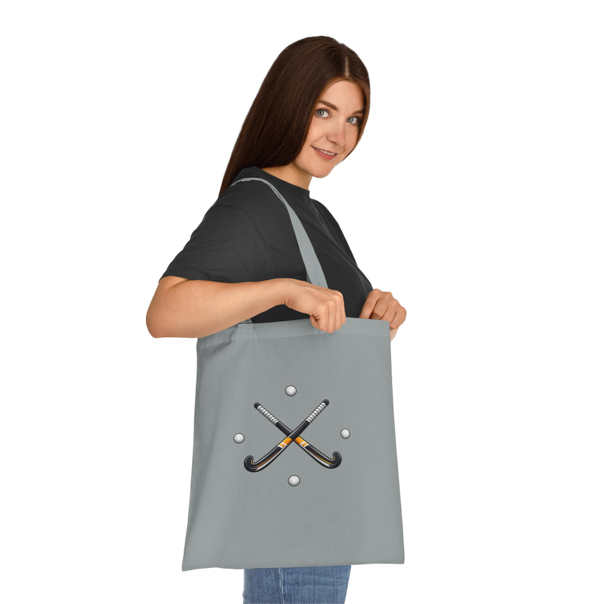 Bag, Field Hockey Crossed Sticks & Balls Sports design, Cotton Tote Bag