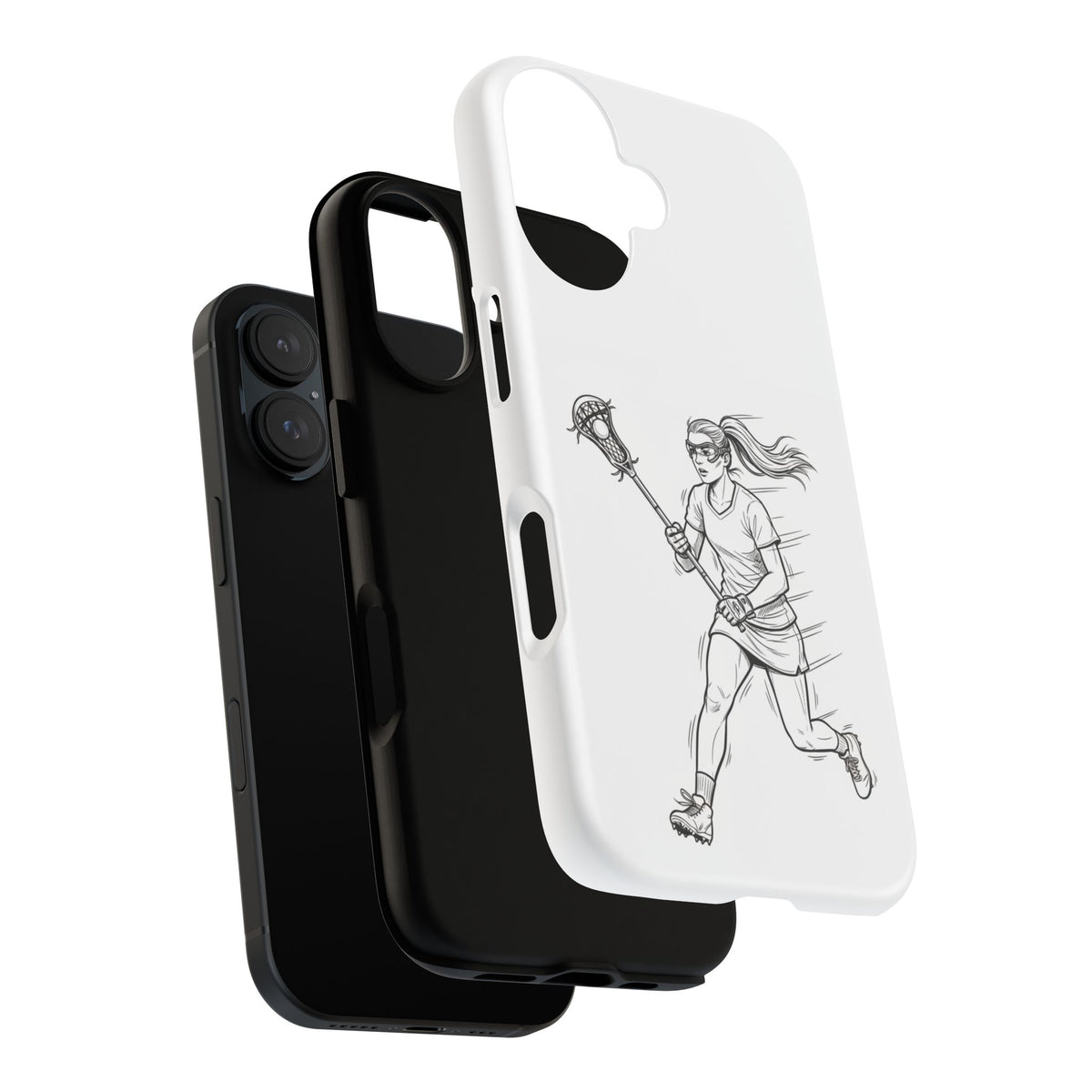 Phone Case, Lacrosse Player Sketch, Tough Case
