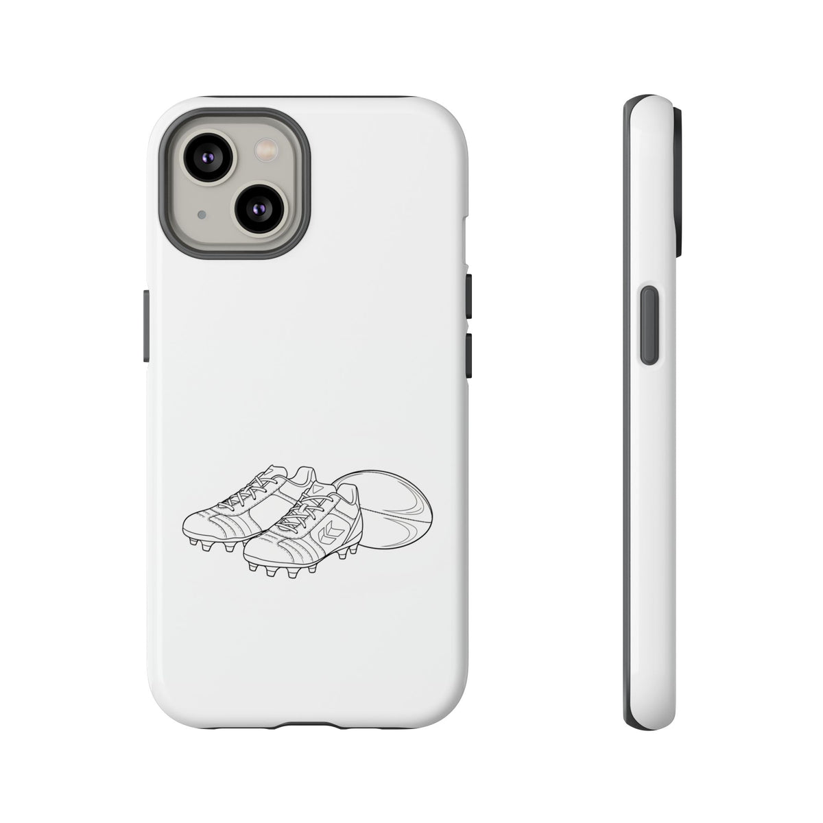 Phone Case, Rugby Ball & Boots Sketch, Tough Case
