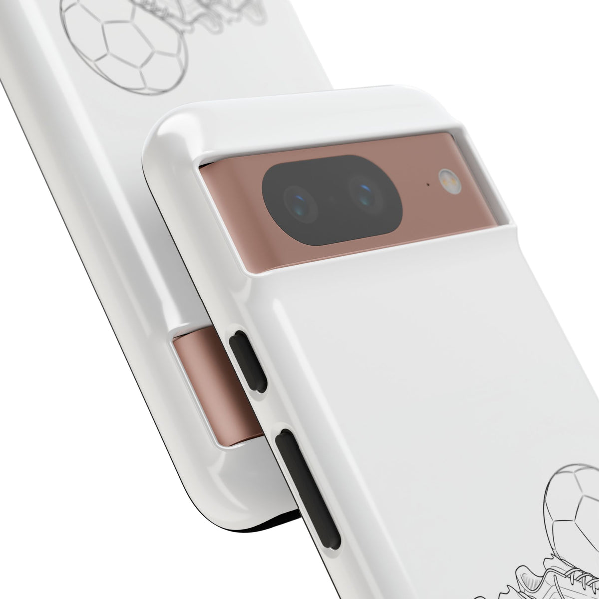 Phone Case, Football Boots & Ball Sketch , Tough Case