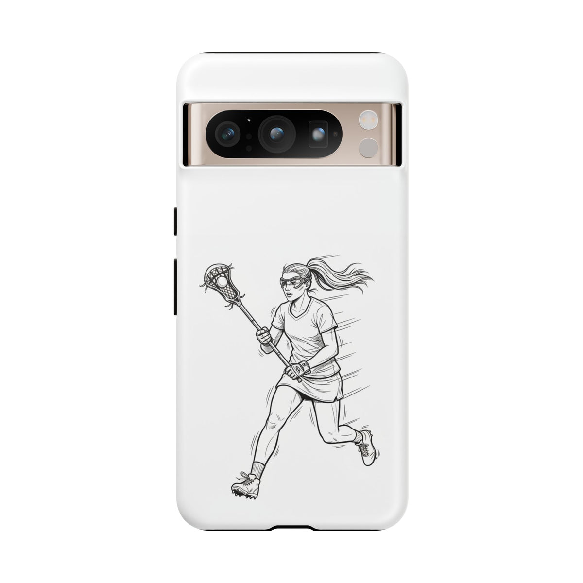 Phone Case, Lacrosse Player Sketch, Tough Case
