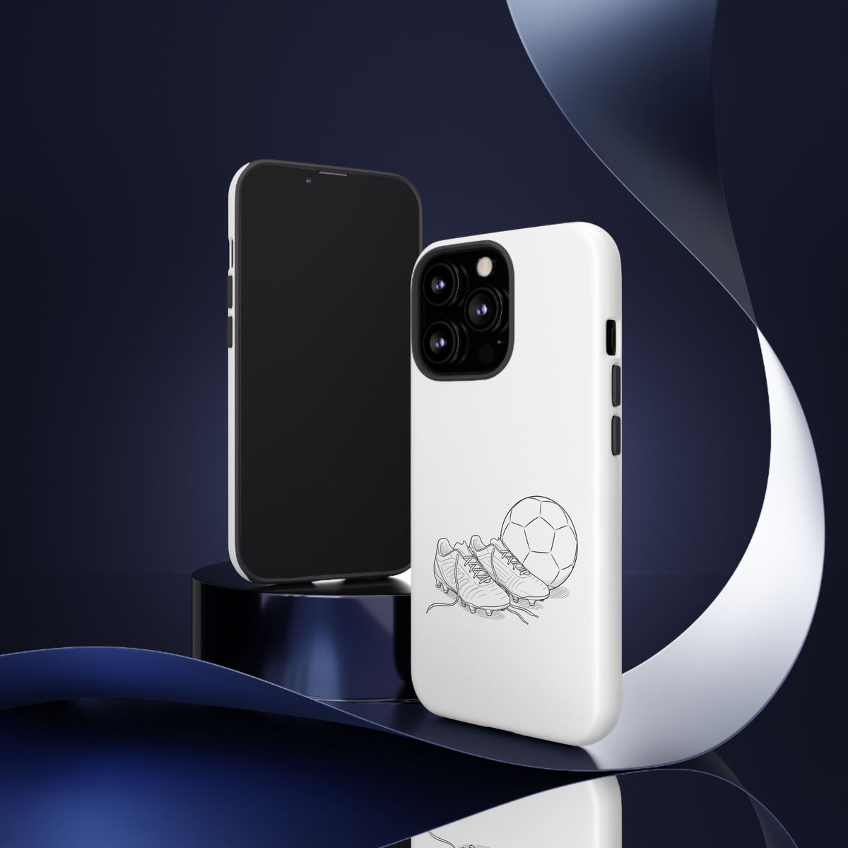 Phone Case, Football Boots & Ball Sketch , Tough Case