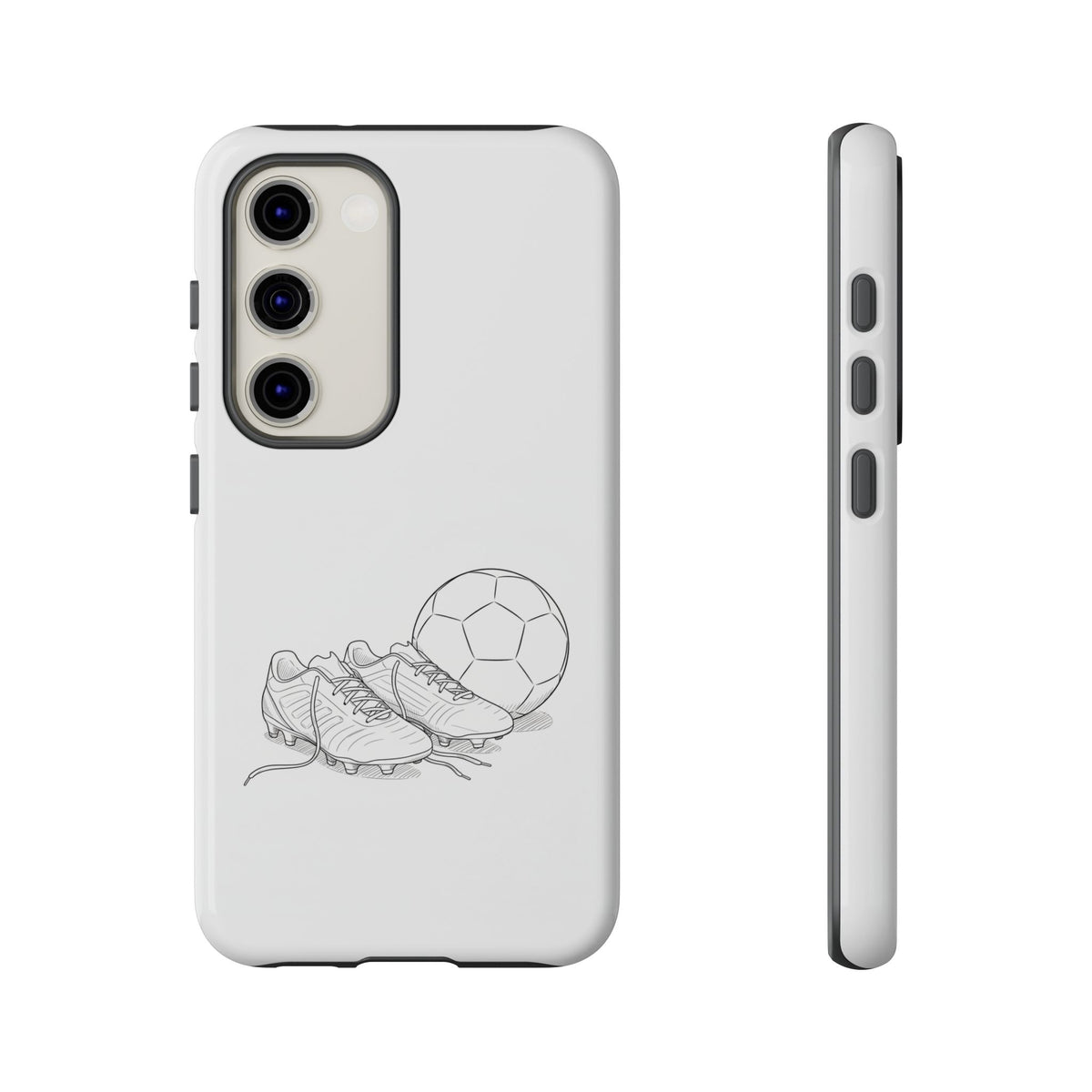 Phone Case, Football Boots & Ball Sketch , Tough Case