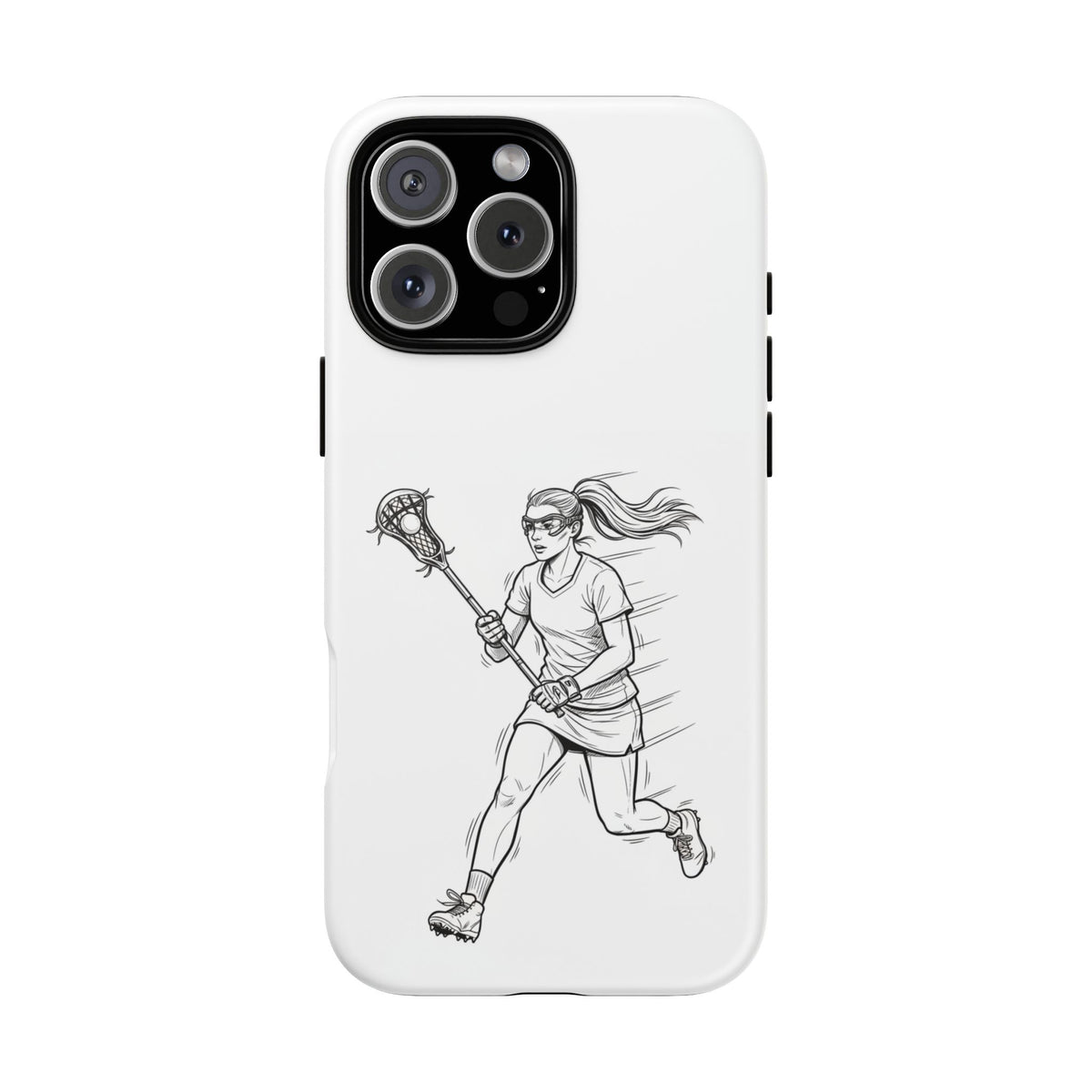 Phone Case, Lacrosse Player Sketch, Tough Case
