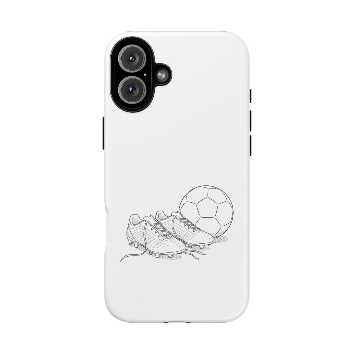 Phone Case, Football Boots & Ball Sketch , Tough Case