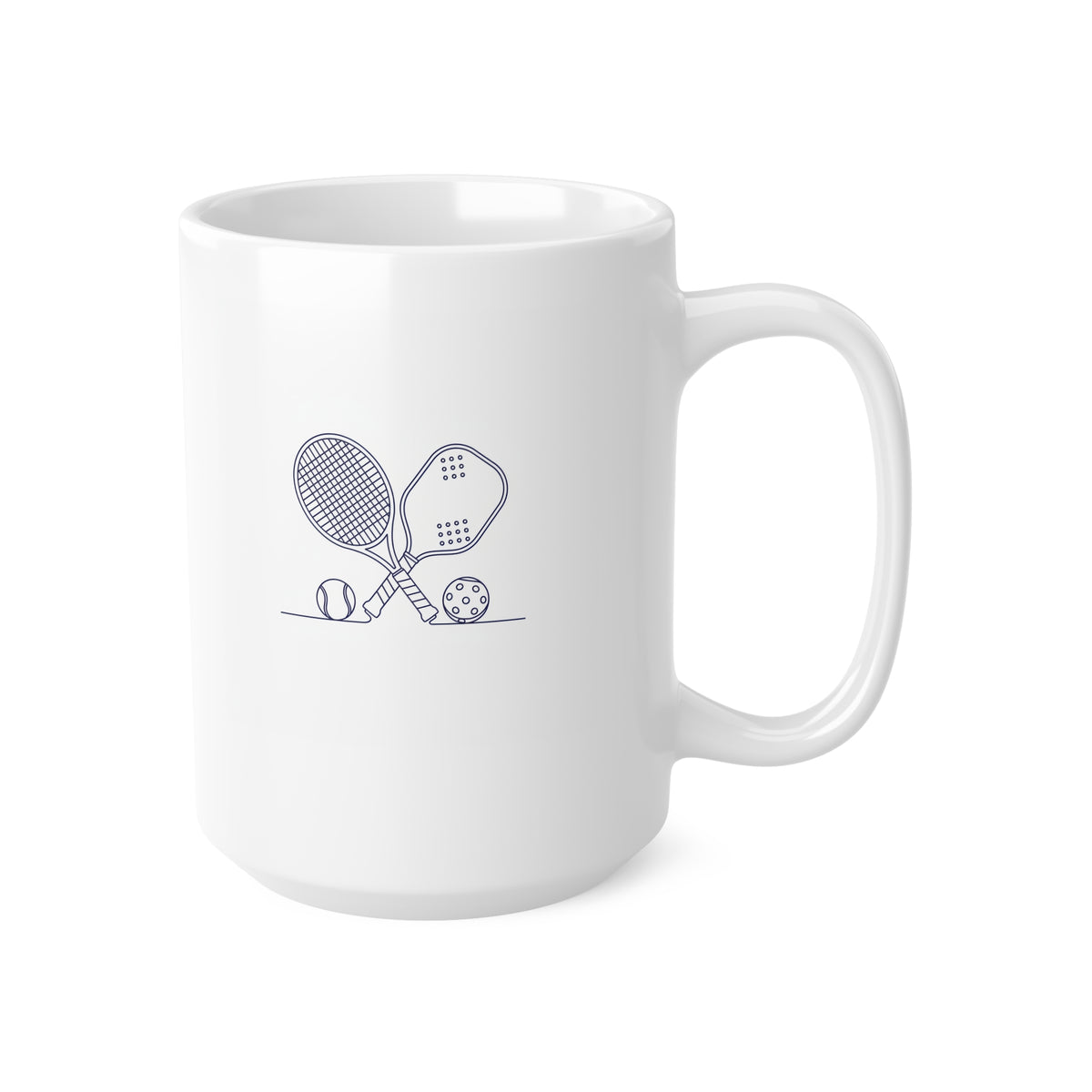 Mug, Racket Sports, King of the Court design, Ceramic, 325ml / 11oz or 440ml / 15oz
